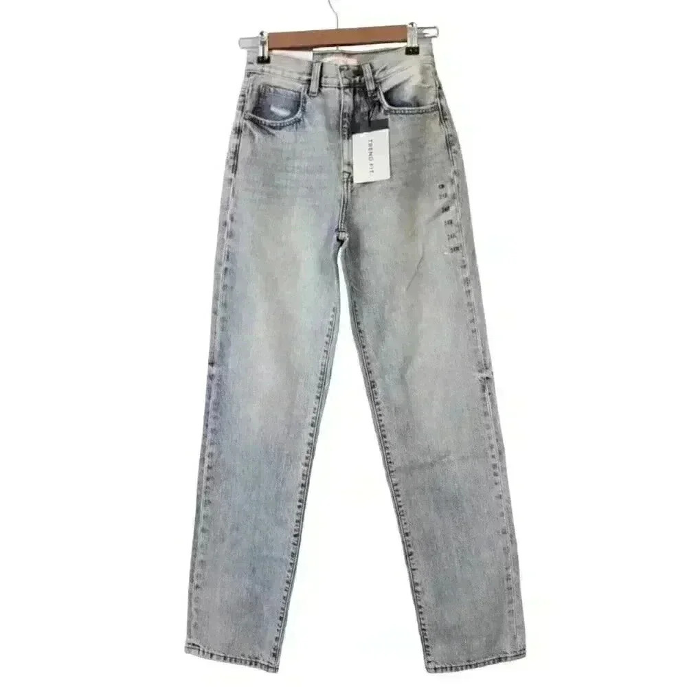 NWT Willow Root Buckle Jeans Size 24 The Vintage Dad Denim High Rise Light Wash